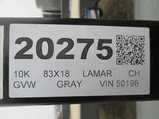 2026 Lamar 83x18  Car Hauler CC831825