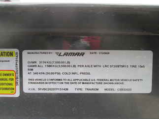 2026 Lamar 83x20  Car Hauler CE832023