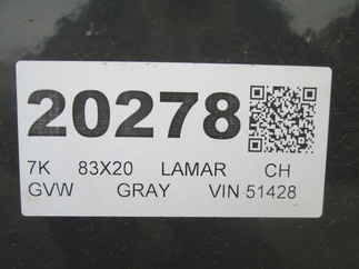 2026 Lamar 83x20  Car Hauler CE832023