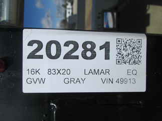 2026 Lamar 83x20  Equipment H6832028