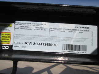 2026 PJ Trailer 83x12 U8 Single Axle Utility U821231DSBK