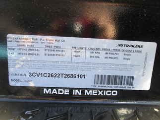 2026 PJ Trailer 82x20 T6 Equipment Tilt T6J2072BTTK