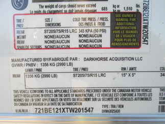 2026 Darkhorse 6x12  Enclosed Cargo DHW6X12SA30