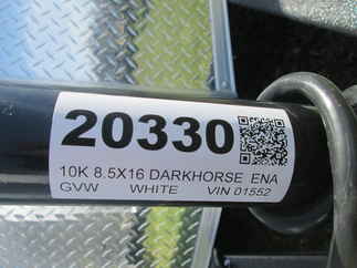 2026 Darkhorse 8.5x16  Enclosed Car Hauler DHW8.5X16TA35