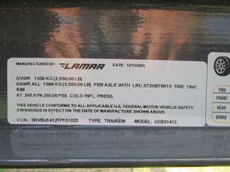 2026 Lamar 83x14  Single Axle Utility UC831413