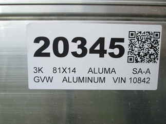 2027 Aluma 81x14  Aluminum Single Axle Utility 8114S-R-BT