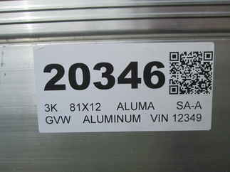 2027 Aluma 81x12  Aluminum Single Axle Utility 8112S-R-BT-SR