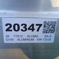 2027 Aluma 77x12  Aluminum Single Axle Utility 7712H-S-BT