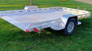2027 Aluma 77x12  Aluminum Single Axle Utility 7712H-TILT-S
