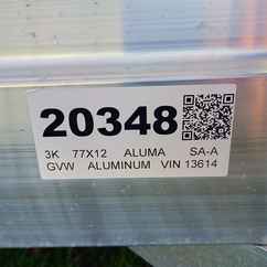 2027 Aluma 77x12  Aluminum Single Axle Utility 7712H-TILT-S