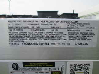 2027 Aluma 77x12  Aluminum Single Axle Utility 7712H-S-TG