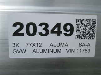 2027 Aluma 77x12  Aluminum Single Axle Utility 7712H-S-TG