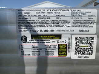 2027 Aluma 81x15  Aluminum Single Axle Utility 8015TILT-S-EL