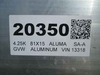 2027 Aluma 81x15  Aluminum Single Axle Utility 8015TILT-S-EL