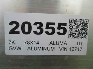 2027 Aluma 78x14  Utility 7814ESA-TA-EL-BT