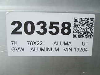 2027 Aluma 78x22  Utility 7822TA-EL-BT-RTD