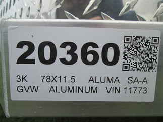 2027 Aluma 78x11.5  Aluminum Single Axle Utility MC210S-R-RTD
