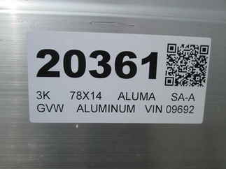 2027 Aluma 78x14  Aluminum Single Axle Utility UTR14S-R