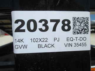 2026 PJ Trailer 102x22 T8 Equipment Deckover Tilt T8J2272BSTK-WN01