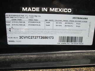 2026 PJ Trailer 102x20 F8 Equipment Deckover F8J2072BSSK