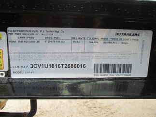 2026 PJ Trailer 83x14 U8 Single Axle Utility U821431DSFK-ATVR