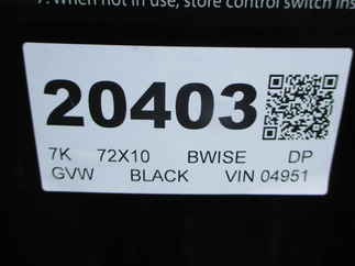 2026 BWISE 72x10  Dump DTR610D-7