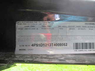 2026 PJ Trailer 60x8 D5 Dump D520851BSSK