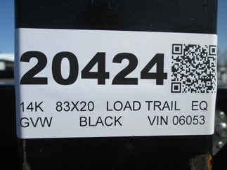 2026 Load Trail 83x20  Equipment CB8320072MX