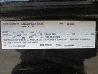 2026 Diamond T 102x25  Equipment Deckover 10225DO140