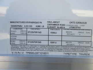 2026 Haul-About 8.5x20  Enclosed Car Hauler LPD8520TA3