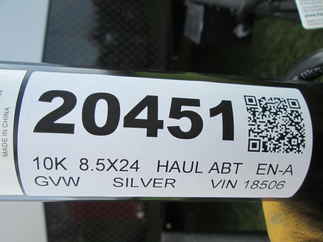 2026 Haul-About 8.5x24  Enclosed Car Hauler PAN8524TA3