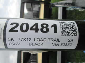 2026 Load Trail 77x12  Single Axle Utility SE7712031