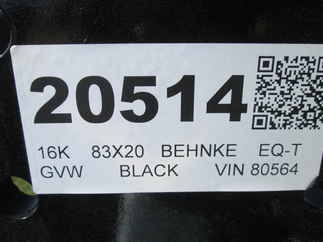 2026 Behnke Trailers 83x20  Equipment Tilt TBCT2016ET