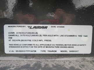 2026 Lamar 59x10  Equipment Tilt SH591017