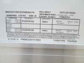 2027 Haul-About 8.5x20  Enclosed Car Hauler LPD8520TA3
