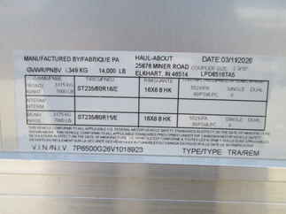 2027 Haul-About 8.5x16  Enclosed Cargo LPD8516TA5