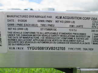 2027 Aluma 54x8  Aluminum Single Axle Utility 548ESA-S-TG