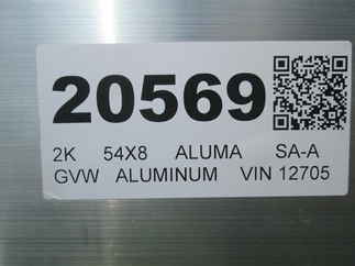 2027 Aluma 54x8  Aluminum Single Axle Utility 548ESA-S-TG