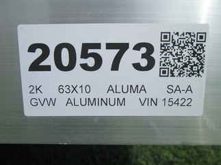 2027 Aluma 63x10  Aluminum Single Axle Utility 6310S-BT
