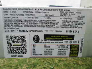 2027 Aluma 68x12  Aluminum Single Axle Utility 6812H-ESA-S-TG