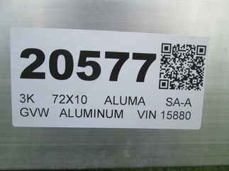 2027 Aluma 72x10  Aluminum Single Axle Utility 7210H-S-BT