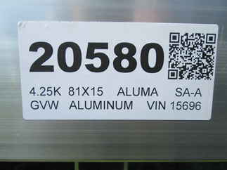 2027 Aluma 81x15  Aluminum Single Axle Utility 8015TILT-S-EL