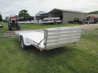 2027 Aluma 81x14  Aluminum Single Axle Utility 8014S-EL-BT