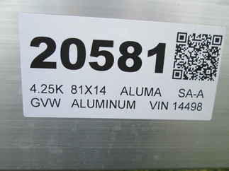 2027 Aluma 81x14  Aluminum Single Axle Utility 8014S-EL-BT