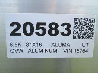 2027 Aluma 81x16  Utility 8016TA-EL-R-RTD