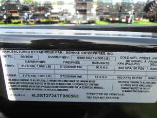 2026 Behnke Trailers 83x22  Equipment Tilt TBCT2214ET