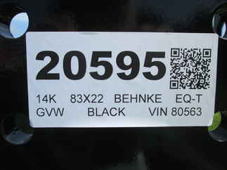 2026 Behnke Trailers 83x22  Equipment Tilt TBCT2214ET