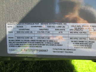 2026 Behnke Trailers 83x22  Equipment Tilt TBCT2216ET