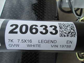 2027 Legend 7.5x16  Enclosed Cargo 7.5X18TVTA35