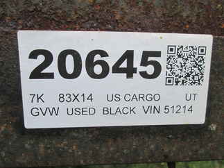 2013 US Cargo 83x14  Utility USASG6514TA
